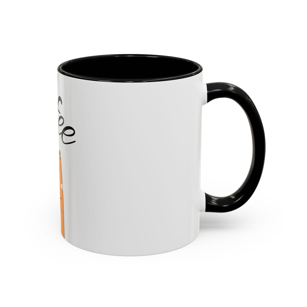 Coffee First Cat Mug — Cute Orange Cat Drinking Coffee, Funny Morning Coffee Gift (11/15oz)