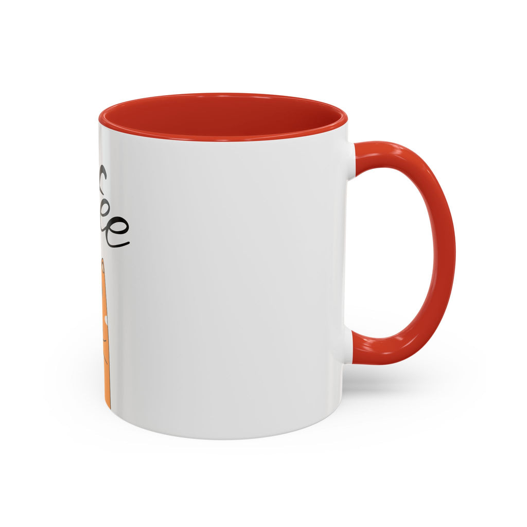 Coffee First Cat Mug — Cute Orange Cat Drinking Coffee, Funny Morning Coffee Gift (11/15oz)