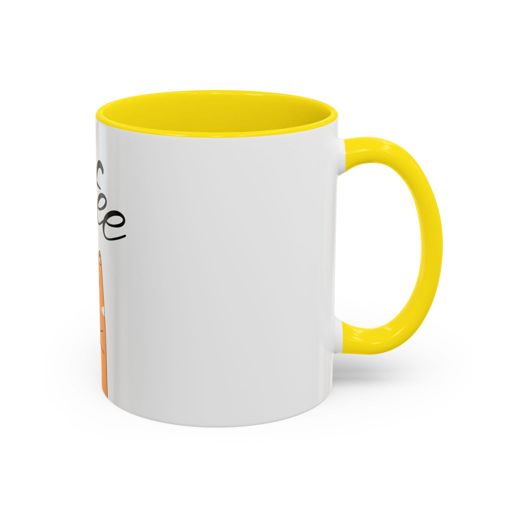 Coffee First Cat Mug — Cute Orange Cat Drinking Coffee, Funny Morning Coffee Gift (11/15oz)