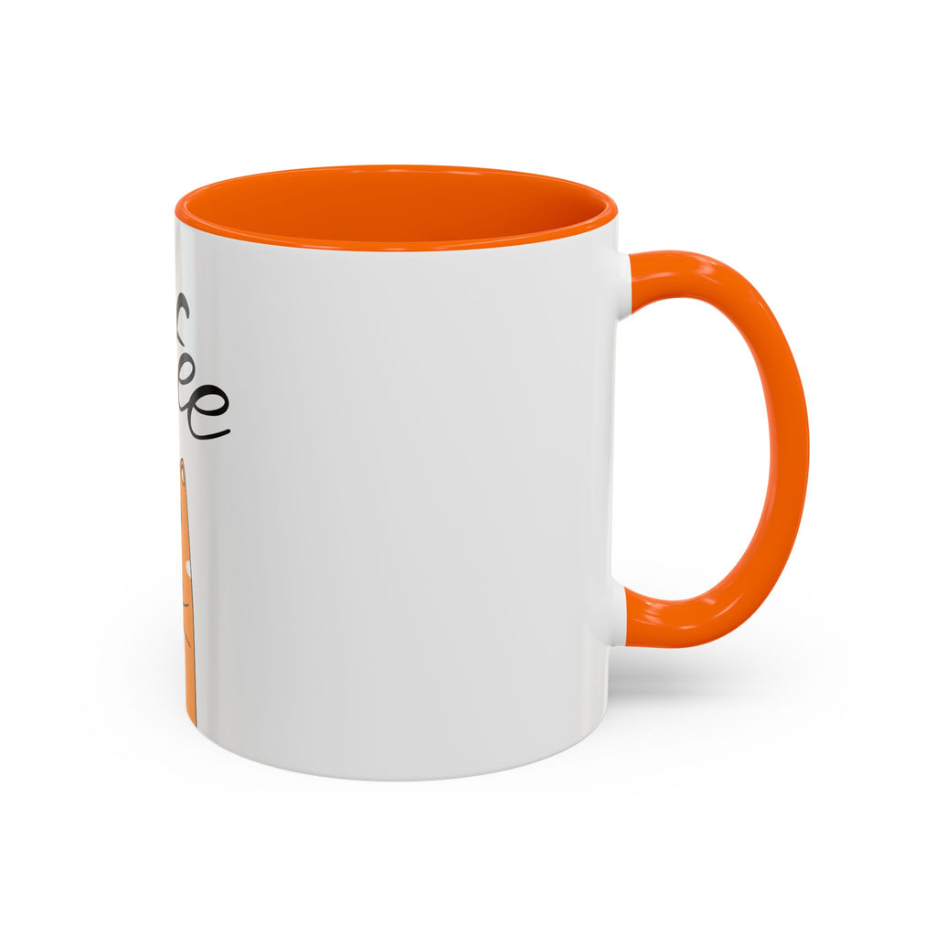 Coffee First Cat Mug — Cute Orange Cat Drinking Coffee, Funny Morning Coffee Gift (11/15oz)